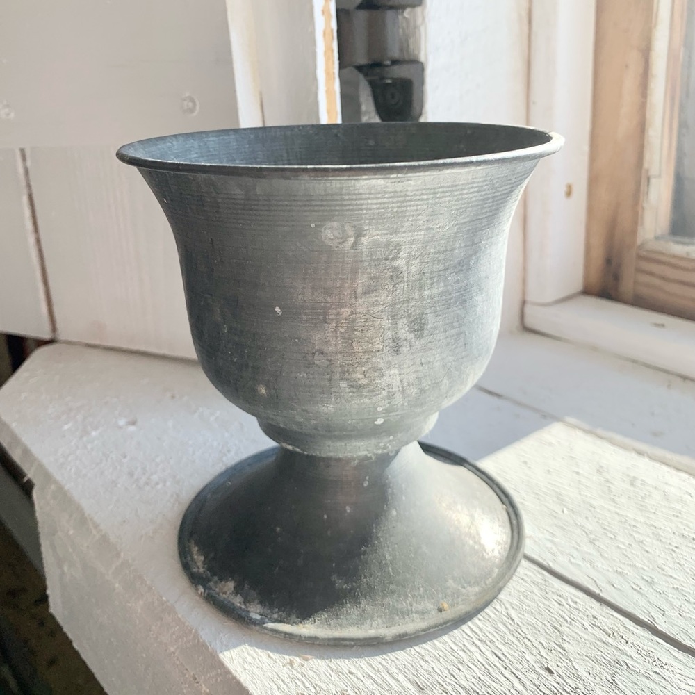 Vintage Pewter Footed Urn